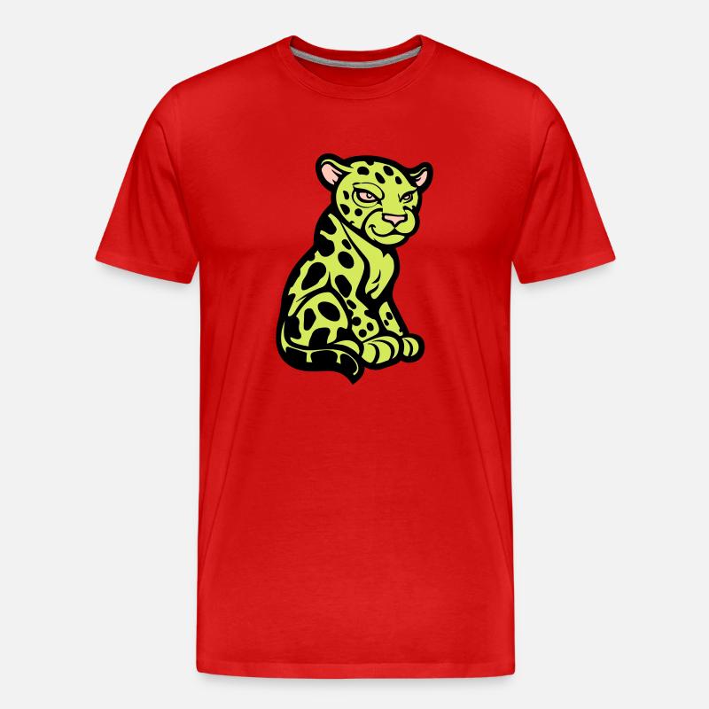 gepard tier comic - Männer Premium Bio T-Shirt - Rot