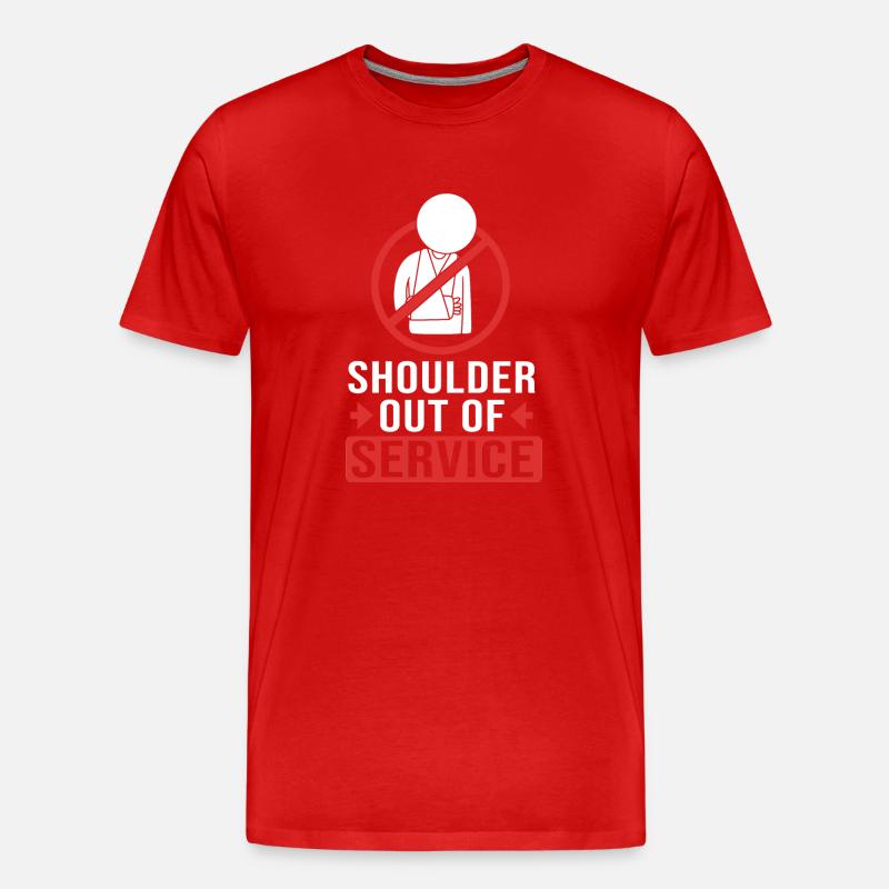 Gebrochener Arm Knochen Knochenbruch - Männer Premium Bio T-Shirt - Rot