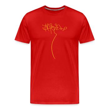 Bâle - T-shirt bio Premium Homme - rouge - Devant - Damien (186cm)