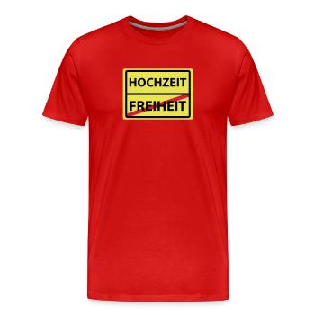 mariée mariage baccalauréat de la liberté de la - T-shirt bio Premium Homme - rouge - Devant - Damien (186cm)