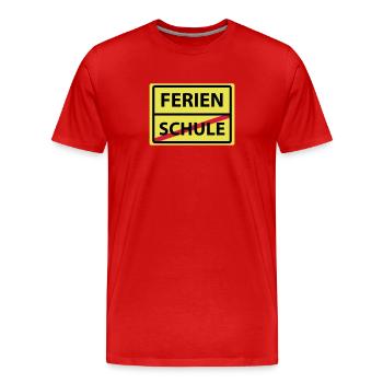 schule ferien - Männer Premium Bio T-Shirt - Rot - Vorne - Damien (186cm)