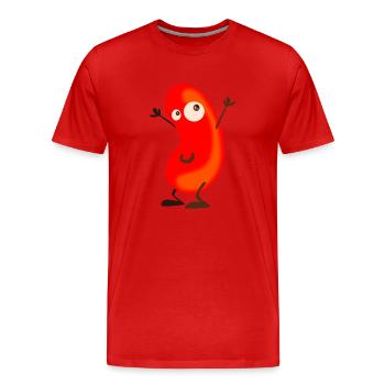 haricots légume légumes de haricots de vegetables5 - T-shirt bio Premium Homme - rouge - Devant - Damien (186cm)