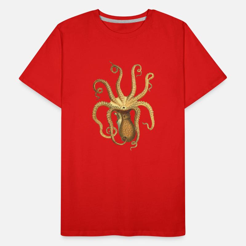 squid giant octopus octopus octopus squid sepia fish Men's Premium Organic T-Shirt