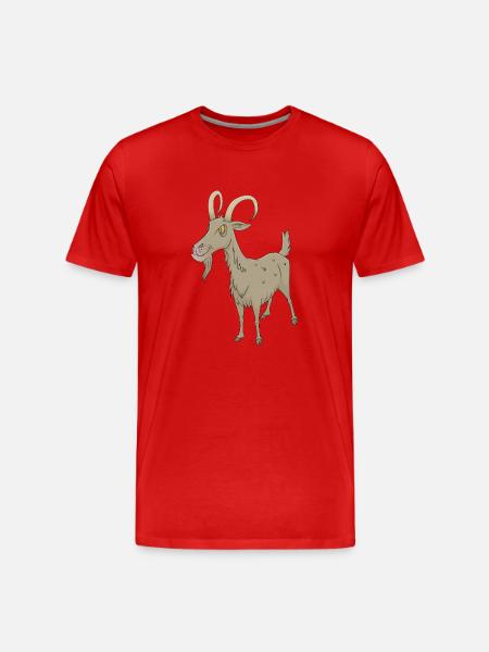 Ziege Ziegenbock - Männer Premium Bio T-Shirt - Rot