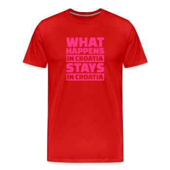 Kroatien - Männer Premium Bio T-Shirt - Rot - Vorne - Damien (186cm)