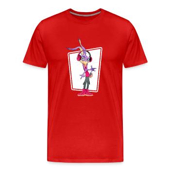 HipHop MC Real Ghetto Battle Rap Music Freestyle - T-shirt bio Premium Homme - rouge - Devant - Damien (186cm)