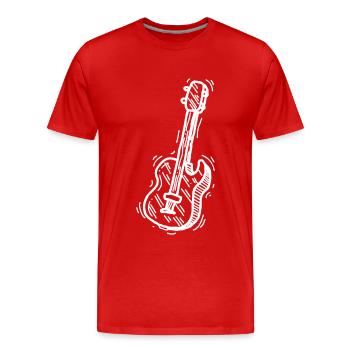 Guitariste guitare musicien guitar - T-shirt bio Premium Homme - rouge - Devant - Damien (186cm)