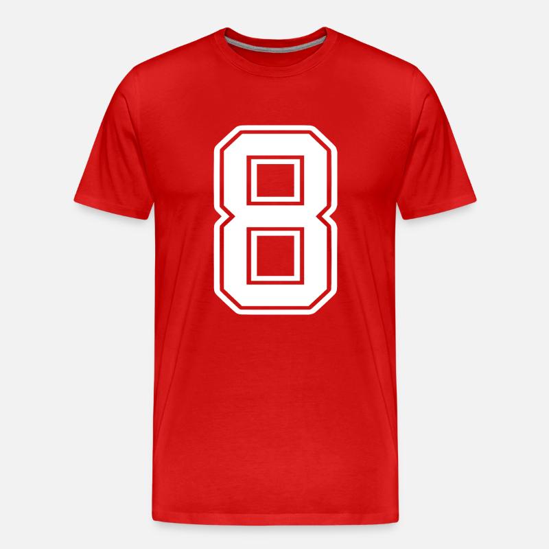 8 - Männer Premium Bio T-Shirt - Rot