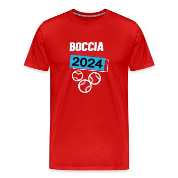 Boccia 2024 Turnier Boule Bocciaspieler Spiel - Männer Premium Bio T-Shirt - Rot - Vorne - Damien (186cm)