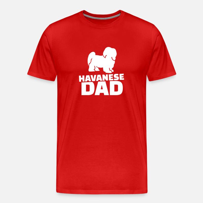 Havaneser - Männer Premium Bio T-Shirt - Rot