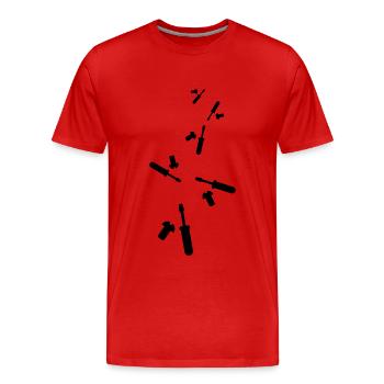 Icône du tournevis - T-shirt bio Premium Homme - rouge - Devant - Damien (186cm)