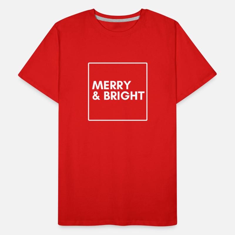 Merry & Bright : Pull de Noël moderne T-shirt bio Premium Homme