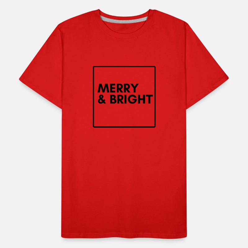 Merry and Bright - Weihnachtspullover Männer Premium Bio T-Shirt