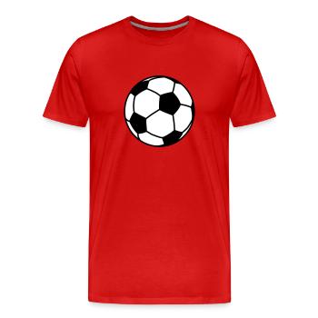 football / ball 2c - Men's Premium Organic T-Shirt - red - Front - Damien (186cm)