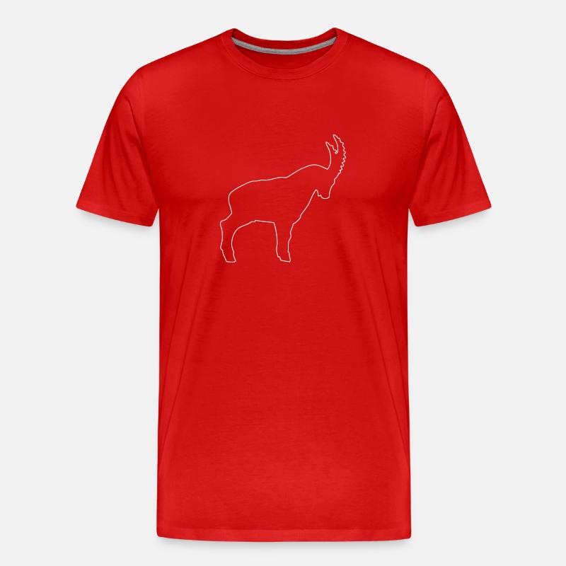 Steinbock - Männer Premium Bio T-Shirt - Rot