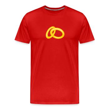 Eheringe - Männer Premium Bio T-Shirt - Rot - Vorne - Damien (186cm)