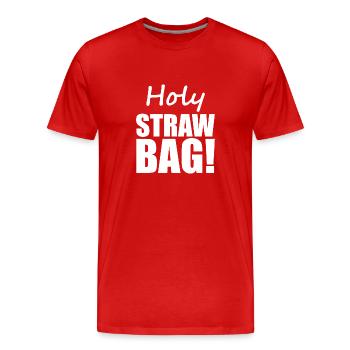 Denglisch - Spruch - lustig - Männer Premium Bio T-Shirt - Rot - Vorne - Damien (186cm)