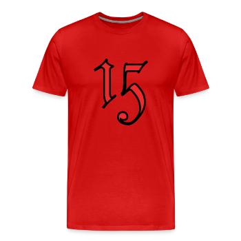 ALLES GUTE ZUM GEBURTSTAG. ALLES GUTE ZUM GEBURTSTAG. JAHRESTAG. - Männer Premium Bio T-Shirt - Rot - Vorne - Damien (186cm)