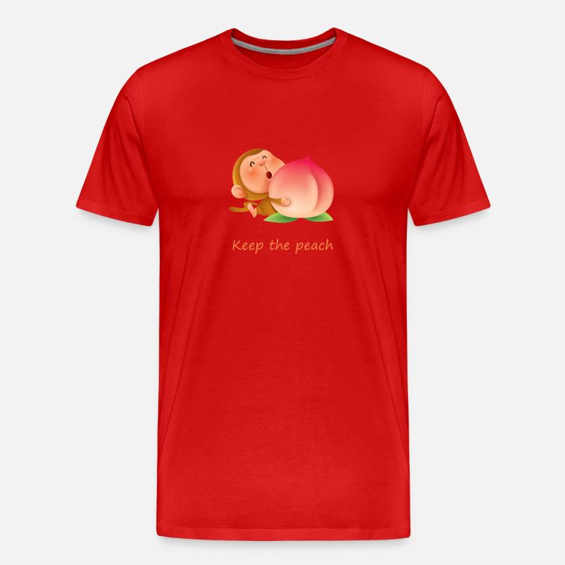 Monkey Keep the peach - T-shirt bio Premium Homme - rouge