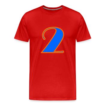 2. 2 YEARS. 2ND ANNIVERSARY. BIRTHDAY 2 YEARS. 2 - Men's Premium Organic T-Shirt - red - Front - Damien (186cm)