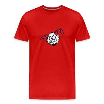 Kugell Widder - Männer Premium Bio T-Shirt - Rot - Vorne - Damien (186cm)