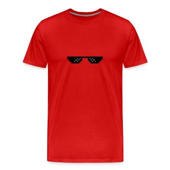 Thug Lif Glasses - Men's Premium Organic T-Shirt - red - Front - Damien (186cm)