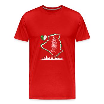 ALGERIEN - Männer Premium Bio T-Shirt - Rot - Vorne - Damien (186cm)