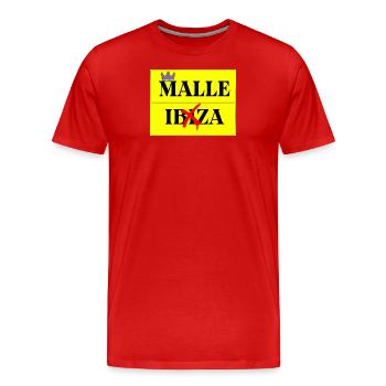 König Malle - Mallorca - Party - Männer Premium Bio T-Shirt - Rot - Vorne - Damien (186cm)