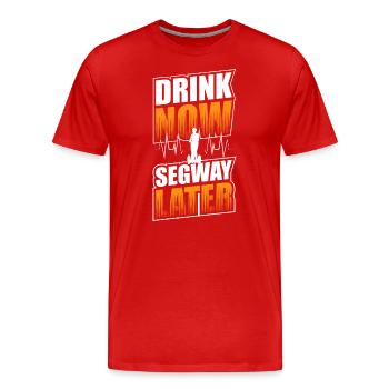 Roller Transport Modefahrzeug - Männer Premium Bio T-Shirt - Rot - Vorne - Damien (186cm)