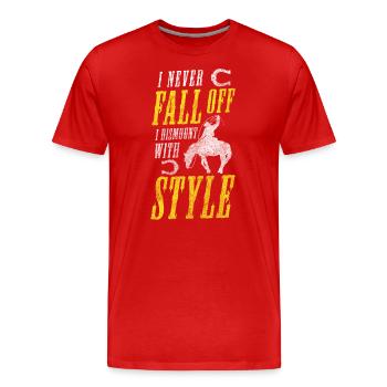 Selle de cowboy - T-shirt bio Premium Homme - rouge - Devant - Damien (186cm)
