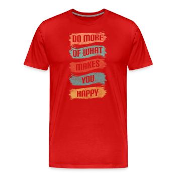 Motivation Argent Porte-bonheur - T-shirt bio Premium Homme - rouge - Devant - Damien (186cm)