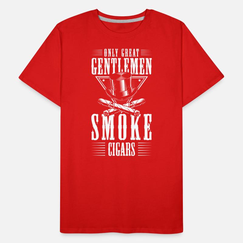Tabak Zigarre Kippe Qualm Männer Premium Bio T-Shirt