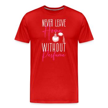 Duft Flakon Duftspray Sammler - Männer Premium Bio T-Shirt - Rot - Vorne - Damien (186cm)