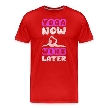 Détente Luxe - T-shirt bio Premium Homme - rouge - Devant - Damien (186cm)
