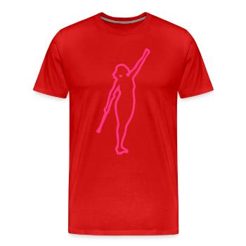 baton twirling dancer trace2 - Men's Premium Organic T-Shirt - red - Front - Damien (186cm)