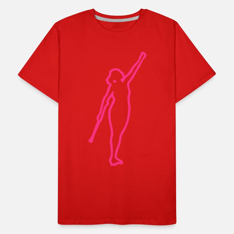 danseuse twirling baton trace2 T-shirt bio Premium Homme