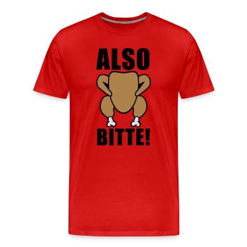 Also bitte - Männer Premium Bio T-Shirt - Rot - Vorne - Damien (186cm)