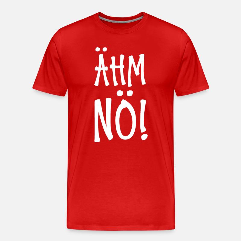Ähm Nö - Männer Premium Bio T-Shirt - Rot
