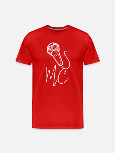 MC Hip Hop Beatbox Rapper Mikrofon Skjorte - Herre Premium T-shirt økologisk - rød