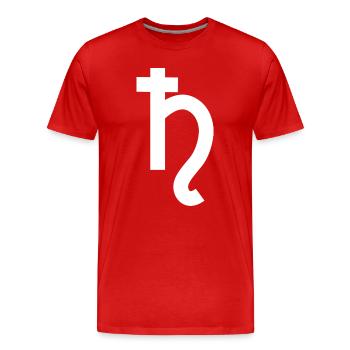 Symbole de Saturne - T-shirt bio Premium Homme - rouge - Devant - Damien (186cm)