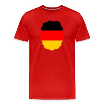 Drapeau de l’Allemagne Drapeau allemand Used Look Home - T-shirt bio Premium Homme - rouge - Devant - Damien (186cm)
