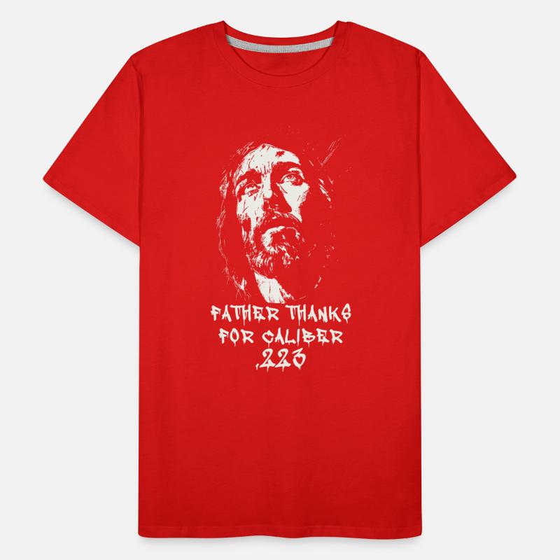 Jesus Caliber Kaliber 223 AR15 M4 Men's Premium Organic T-Shirt