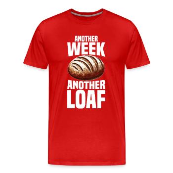 Pain au levain Pain au levain - T-shirt bio Premium Homme - rouge - Devant - Damien (186cm)