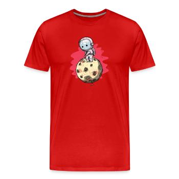 GOLF GOLFER MOON SPACE ASTRONAUT MOTIFS GESCHNEK - Men's Premium Organic T-Shirt - red - Front - Damien (186cm)