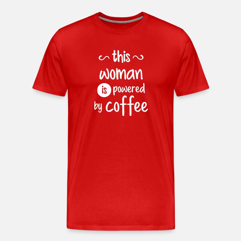 Mama mit Kaffee - Männer Premium Bio T-Shirt - Rot
