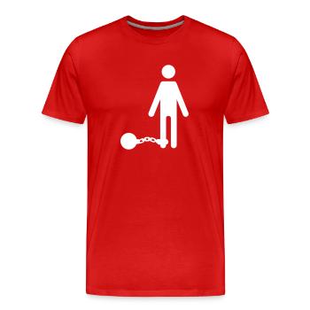 mariage - T-shirt bio Premium Homme - rouge - Devant - Damien (186cm)