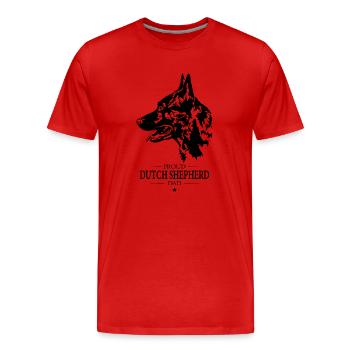 Berger Hollandais Papa Chien Chien Wilsigns - T-shirt bio Premium Homme - rouge - Devant - Damien (186cm)