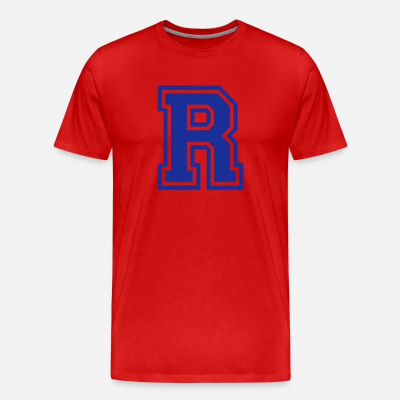 Buchstabe R - Männer Premium Bio T-Shirt - Rot
