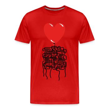 Es ist kompliziert...Liebe...Valentinstag - Männer Premium Bio T-Shirt - Rot - Vorne - Damien (186cm)