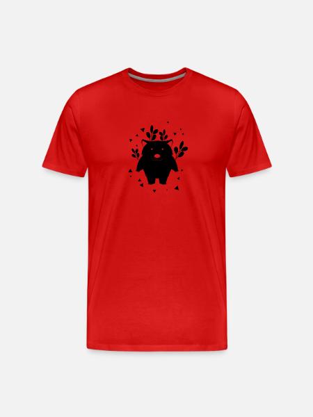 Bjørn Zoo Dyr Dyrenes Beskyttelse - Herre Premium T-shirt økologisk - rød